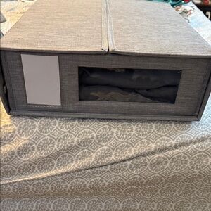 Gray Storage Box with Window